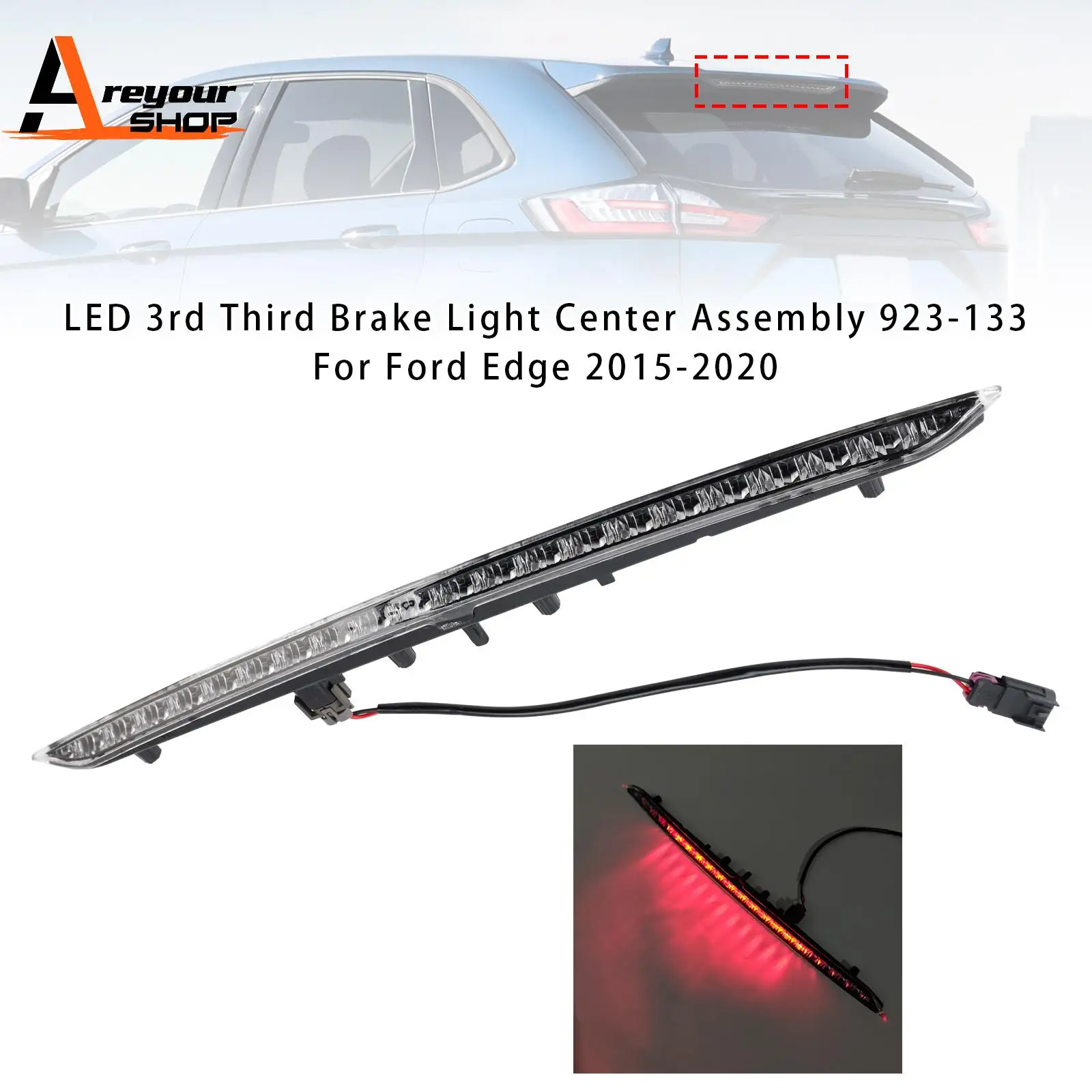 

LED 3rd Third Brake Light Center Assembly 923-133 for Ford Edge 2015-2020