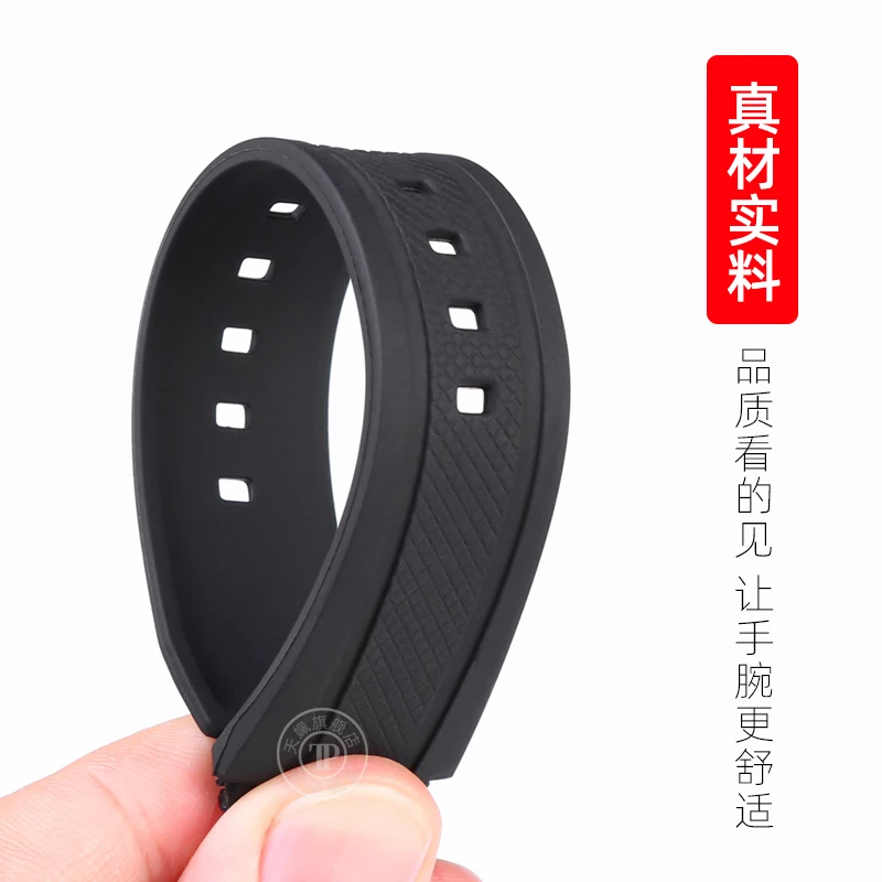 20MM Silicone Rubber Strap For CASIO watch band male MWA-100 MWA-100HD-1A  mwa-100h black Wristbands Bracelet Accessories