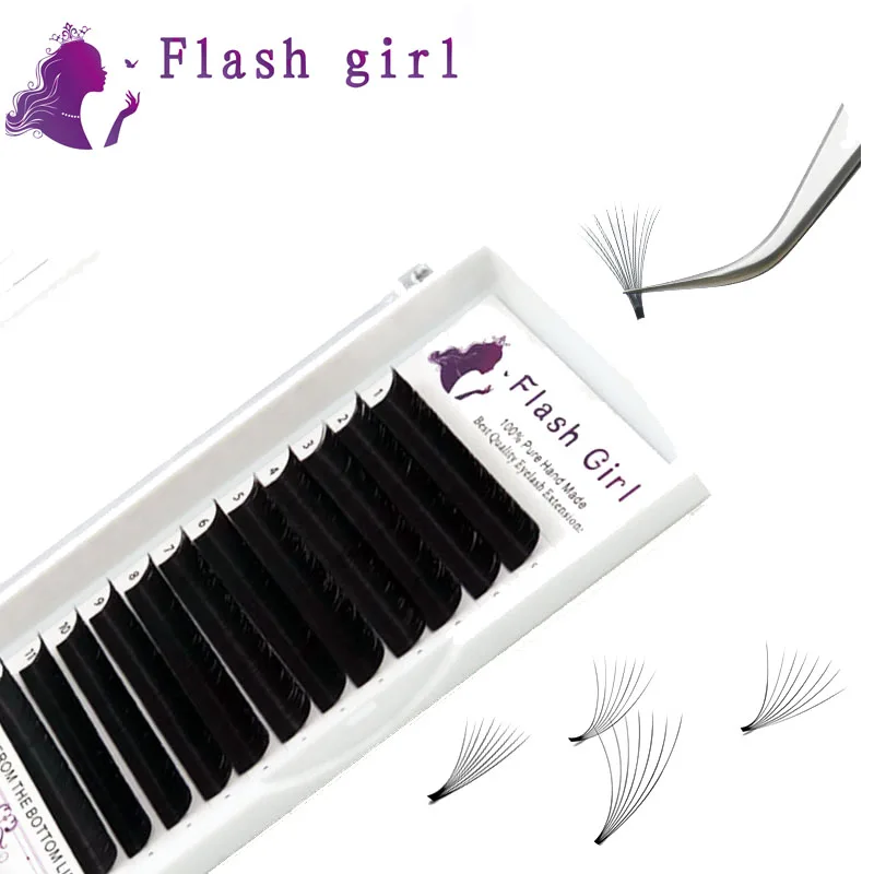 

Auto Flowering Blooming 0.07 thickness curl B/C/D curl Pre-made Fan eyelashes extensions with Personalized