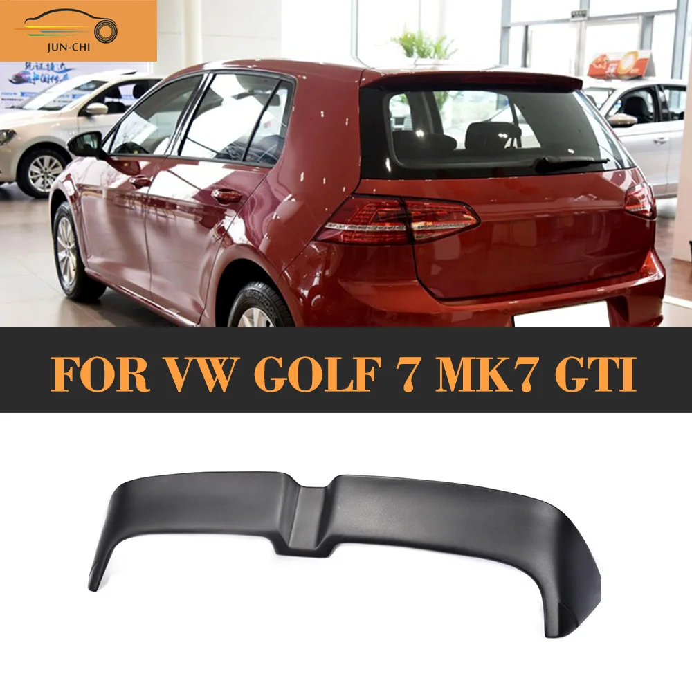 Auto Racing Car Rear Trunk Boot Lip Wing Spoiler For Volkswagen VW GOLF 7 MK7 GTI R 2014 2015 2016 FRP Black