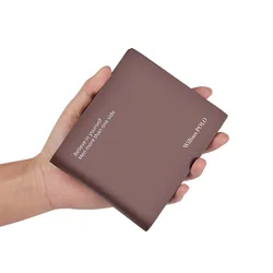 WilliamPOLO – portefeuille en cuir véritable pour hommes, porte-cartes de crédit, court et pliable