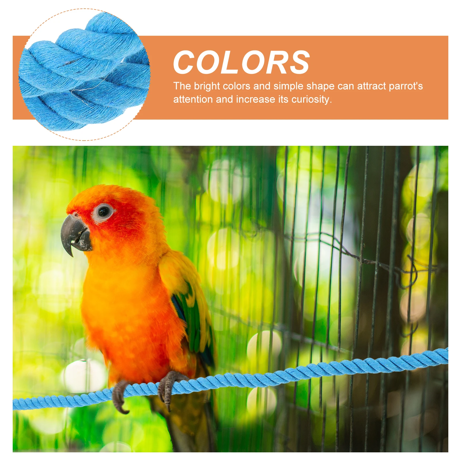 

Parrot Perch Cage Stand Hanging Bird Parrot Swing Bird Accessories Cage Supplies Rope Perches For Small Parrots Cotton Rope