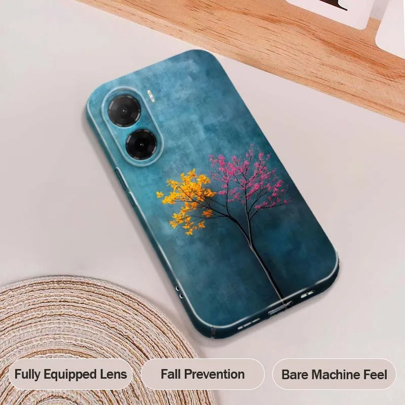 

Beautiful Yellow Pink Tree Phone Case For Xiaomi Mi Poco F3 F4 F5 F6 F8 X3 X4 X5 X6 X7 M3 M4 M5s M6 GT Pro 5G Feilin Shell