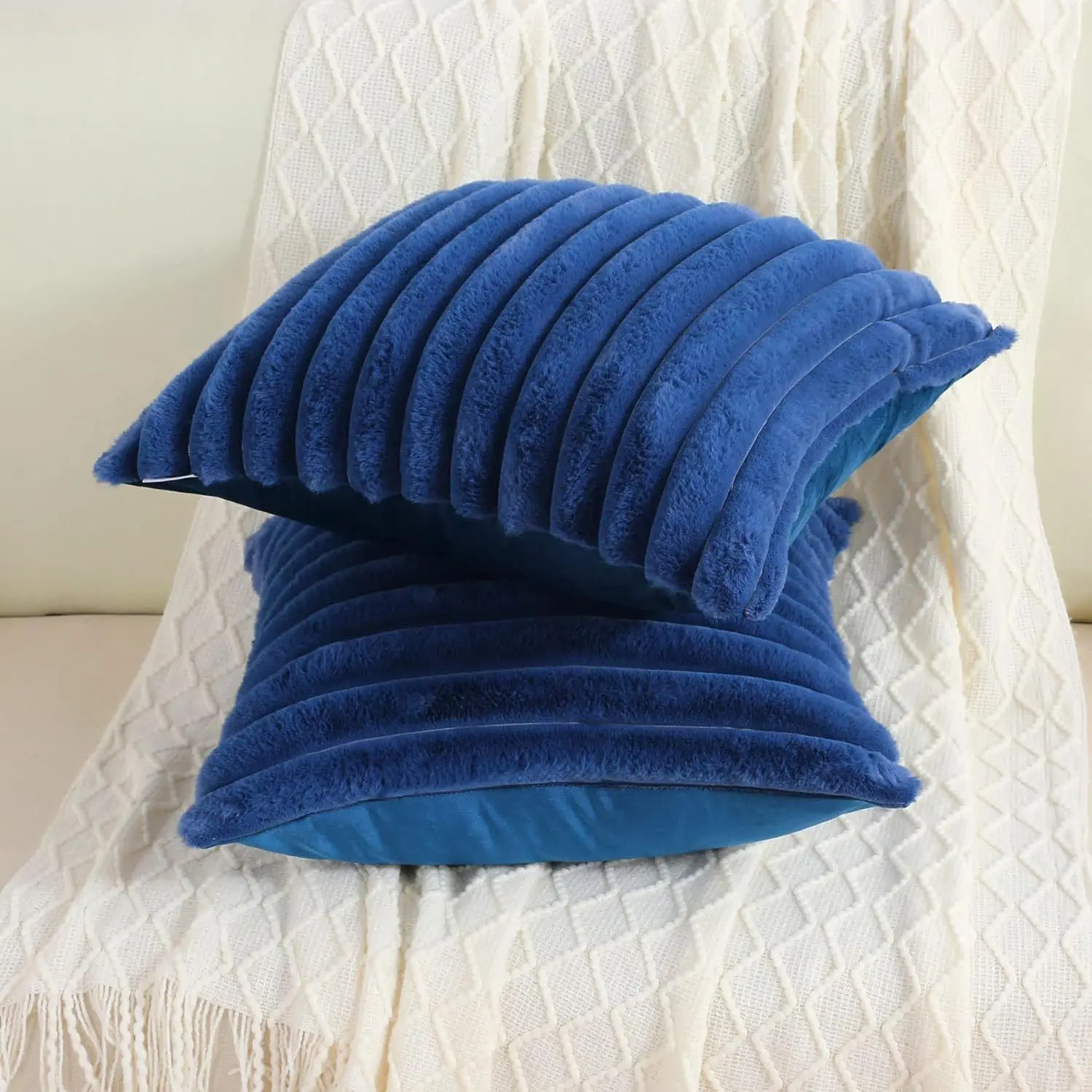 Faux Rabbit Fur Cushion Covers 15