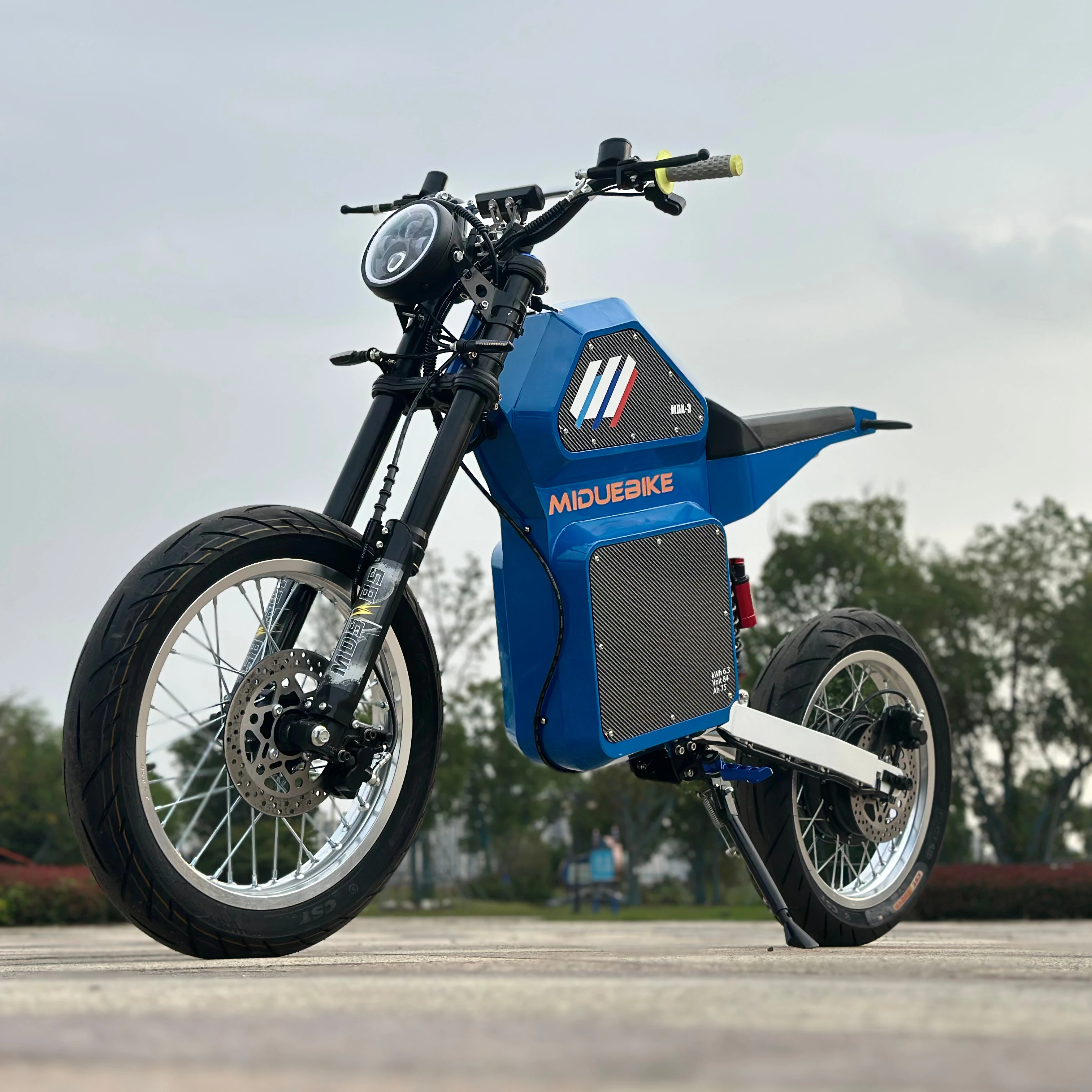 

2024 New Rainbow Color MDX-3 Electric Mountain Bike 72V 75AH Single Speed Rear Hub Motor Integrated Battery