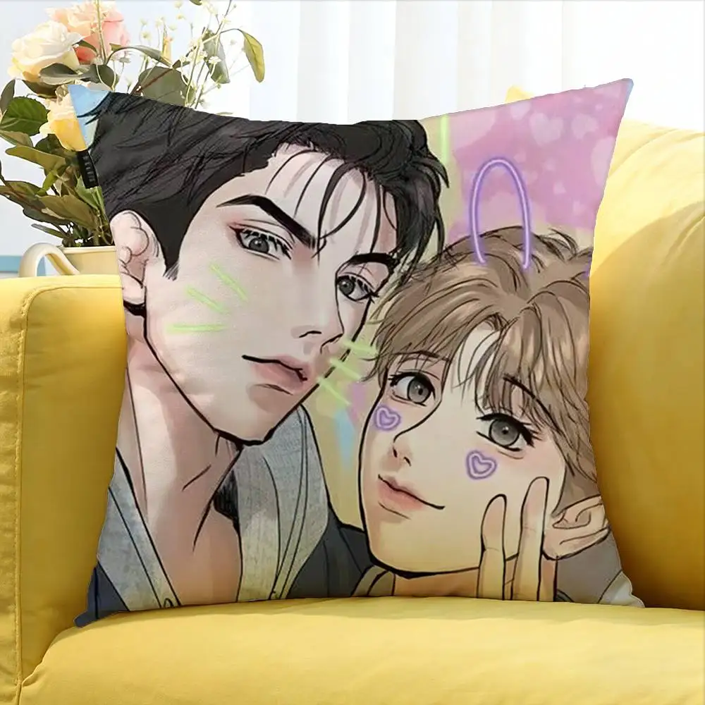 Bl Manhwa Jinx Joo Jaekyung Kim Dan Anime World Various Sizes Square Pillow Case For Car Home Bedchamber Decor