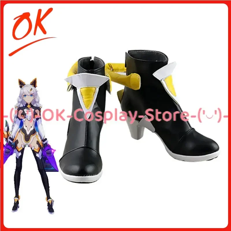 

[Customized] Honkai Impact 3 Kiana Kaslana Cosplay Shoes Game Roleplay Costume Prop Halloween Carnival Party PU Leather Boots