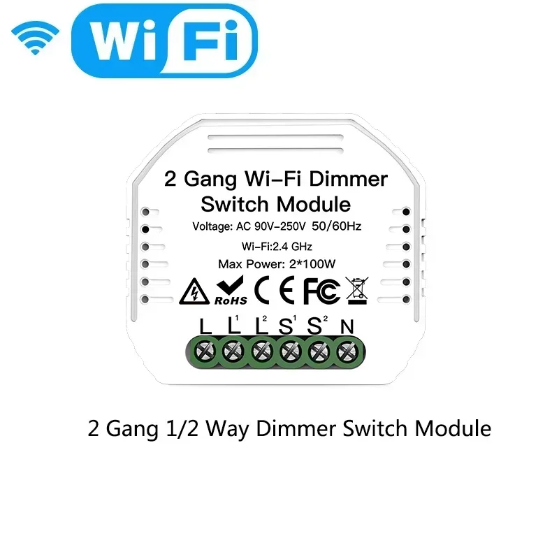 MOES Smart ZigBee WiFi-schakelaarmodule Dimmer Gordijnschakelaar Smart Life App Afstandsbediening Alexa Google Home Spraakbesturing