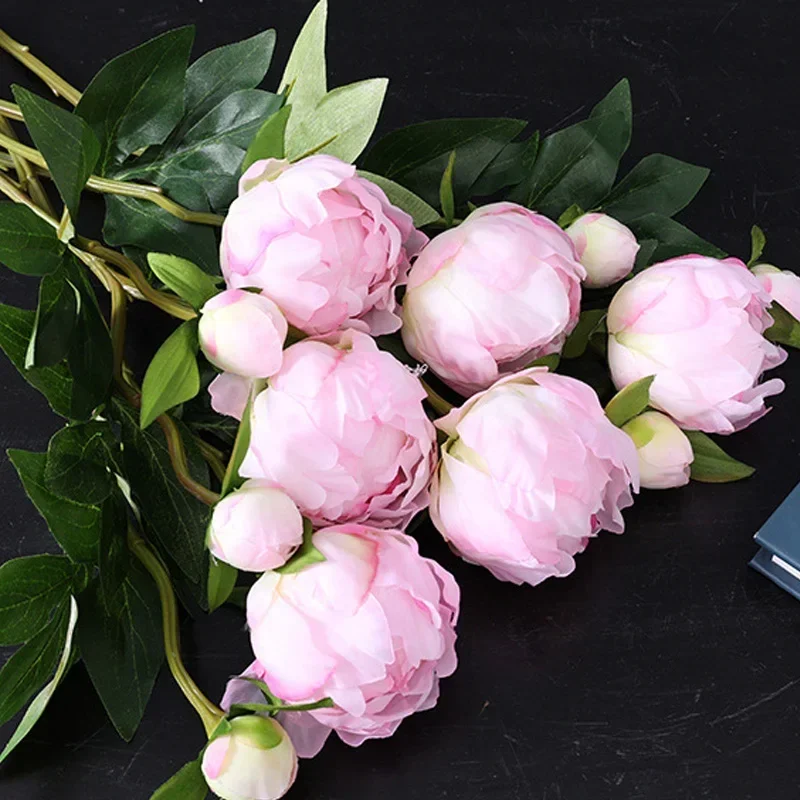 

European-Style 2 Simulated Peony Wedding Home Soft Decoration Flower Arrangement Silk Flower Arrangement Flower Art Peony