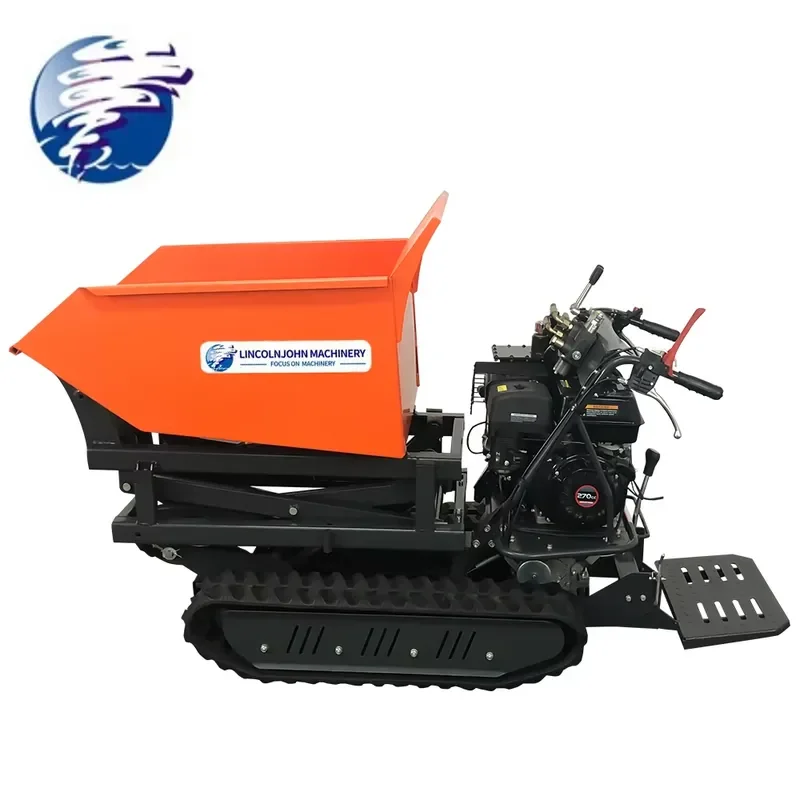 

YWM Certificate LKFD500P Full Hydraulic Self Load Unload Small Track Transporter All Terrain Skid Steer Truck Mini Crawler
