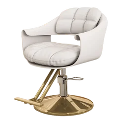 Luxury Trendy Barber Chair White Premium Fashionable Swivel Hairdresser Chair Stylish Comfortable Kapperstoel Salon Furniture