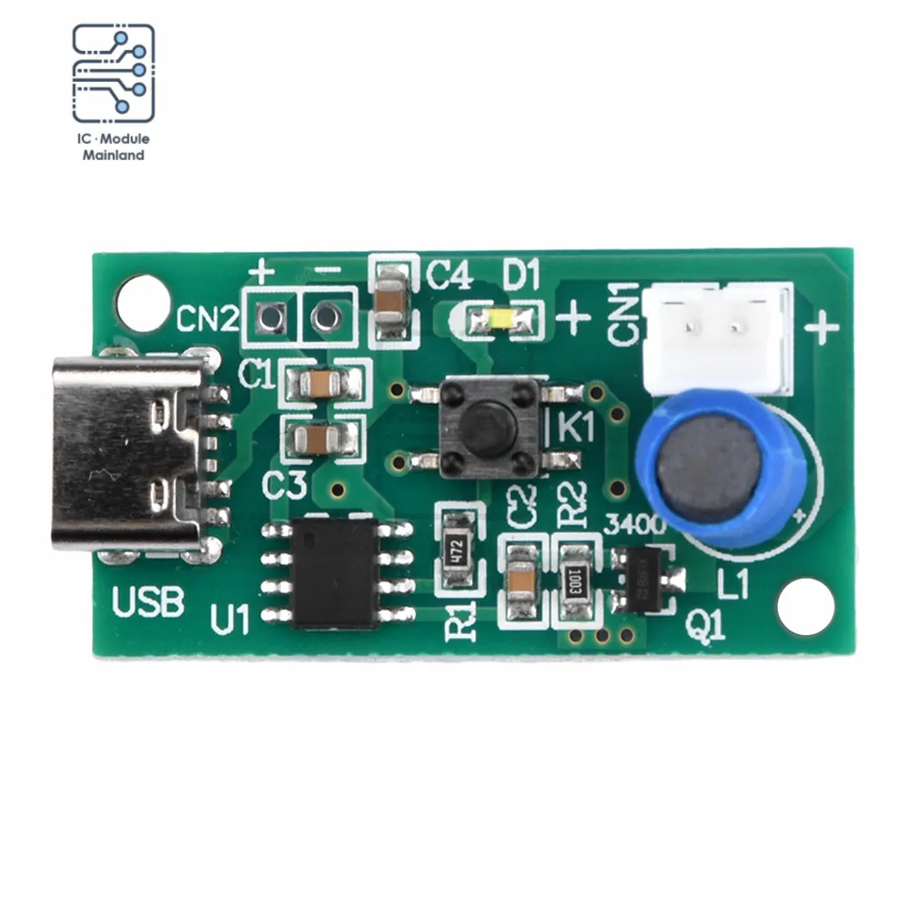 DC5V USB Mini Humidifier Electronic Mist Module Driver Circuit Board Nebuliser Mist TYPE-C Universal Humidification Module