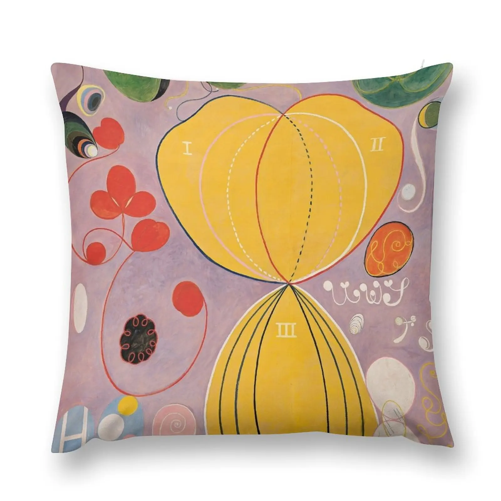 

Hilma af Klint the ten largest no 7 Adulthood , Hilma af Klint most famous paintings Throw Pillow christmas pillowcases pillow