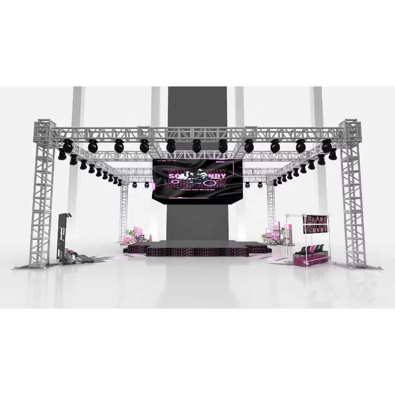 【specialized】Muen Factory Price Aluminum Frame Truss Structure And Stage Lights Exhibition Truss Customizable