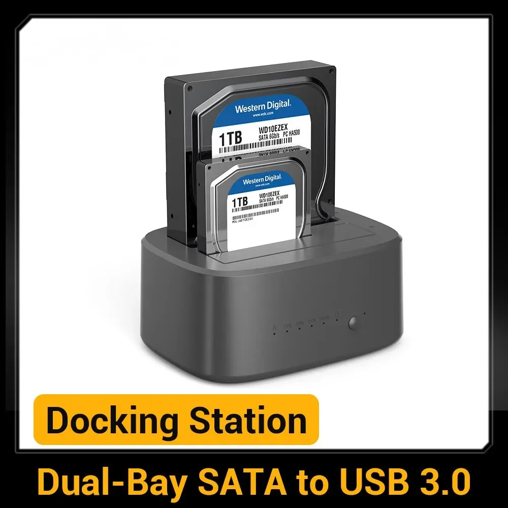 

Док-станция для двух жестких дисков с автономным клонированием SATA на USB 3,0 HDD, док-станция для клонирования жестких дисков 2,5/3,5 дюйма