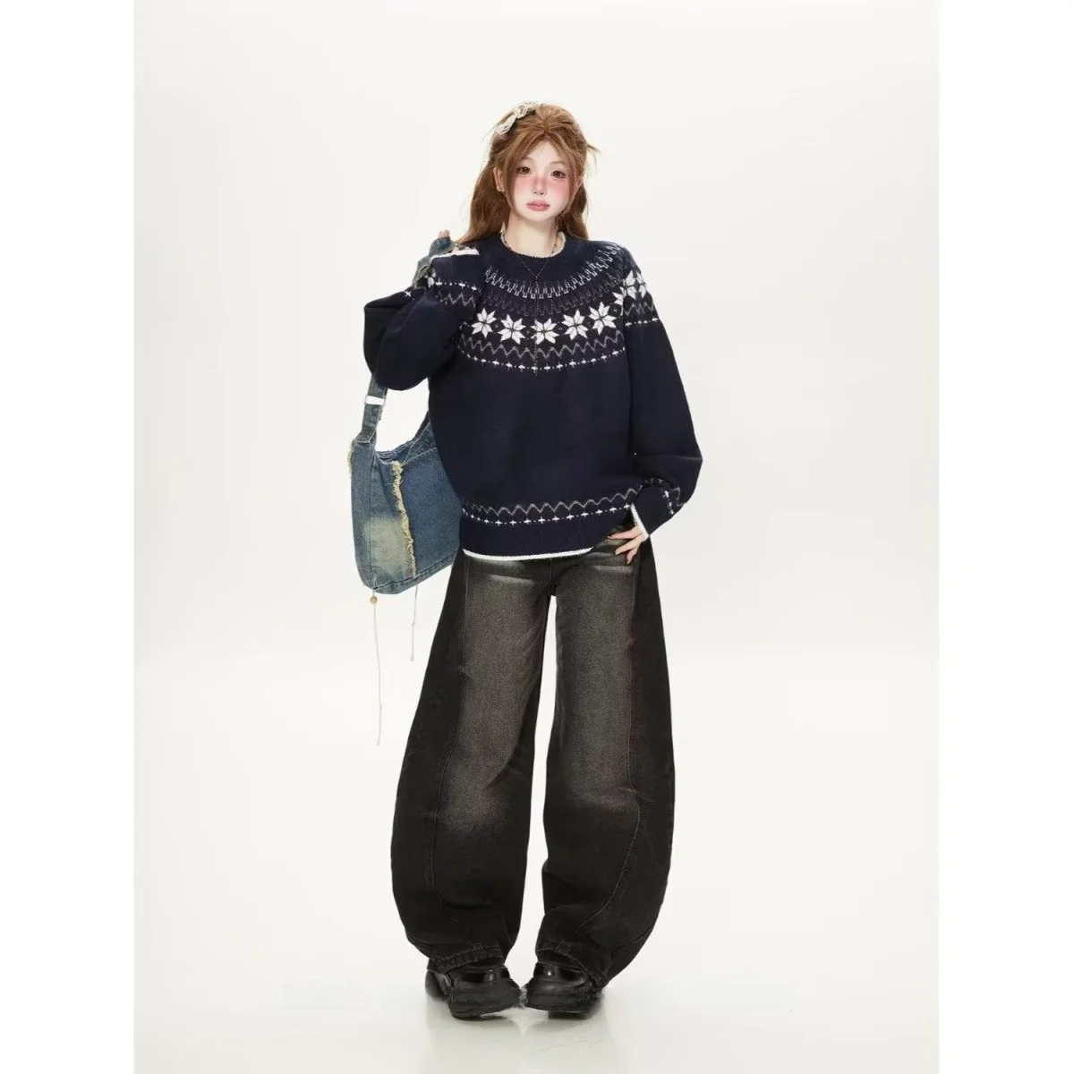 

American Sle V-Ne Knitted Sweater Cardigan Men's Color Casual Loose Fit Winter Outerwear Soft Polyester Fiber