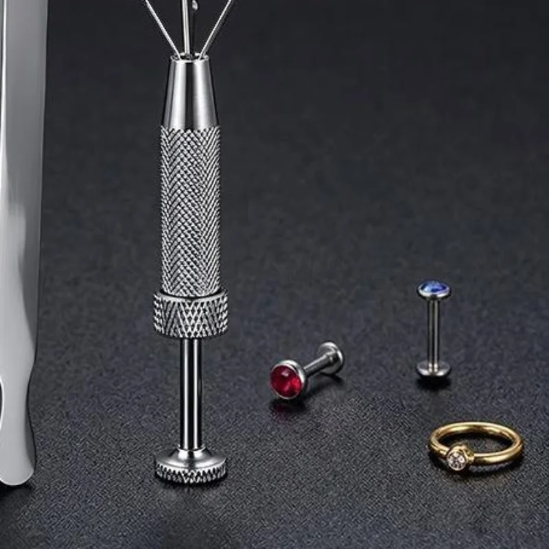 

Stainless Steel Piercing Forceps Clamp Tool Lip Nail Earring Puncture Clip Open Close Ear Nose Septum Body Piercing Tool
