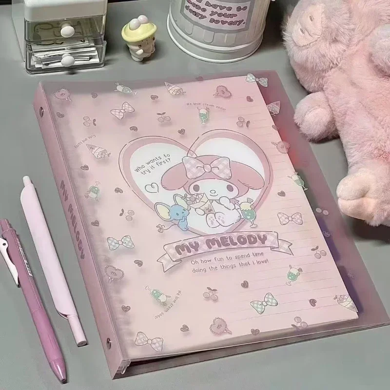 Sanrio Kawaii B5 Loose-leaf Book Kuromi Cinnamoroll My Melody Stationery Supplies Cute Daily Planner Notebook School Supplies