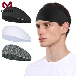 Sports Sweatbands Elastic Headbands Breathable Hair Band Yoga Gym Fitness Running Tennis Moisture Wicking Hair Accessories Men