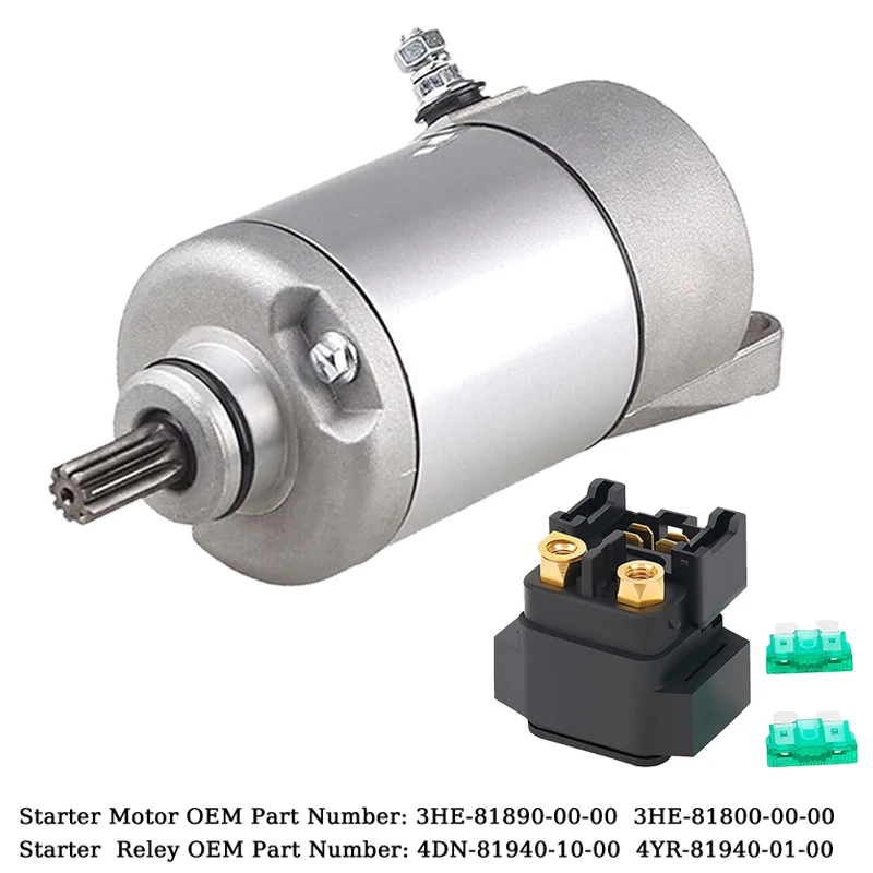 Starter Motor Relay Engine For Yamaha YFM350 Grizzly/Wolverine/Bruin 350cc YZF600R OEM: 3HE-81890-00-00 4YR-81940-01-00