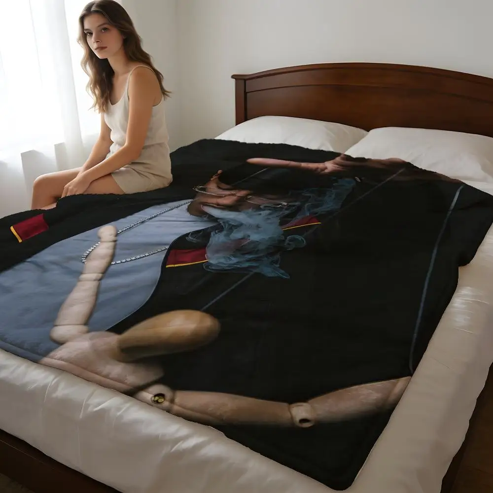Freeze Corleone Throw High-Density Short Plush Blanket For Sofa Nap Air-Conditioned Room Soft Skin-Friendly