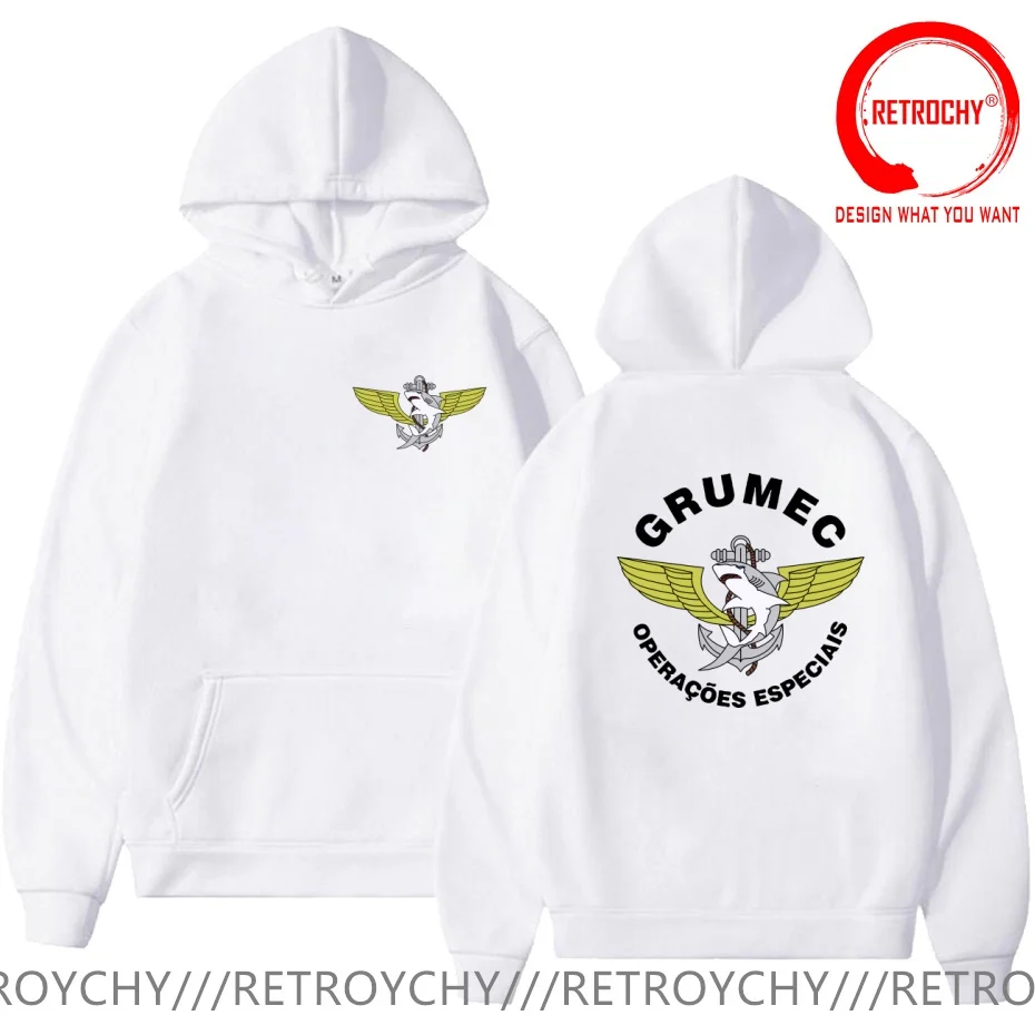 Camiseta masculina da Força Naval Brasileira, modelo GRUMEC, para mergulhadores de combate e forças especiais, peça de vestuário moderna e casual, ide