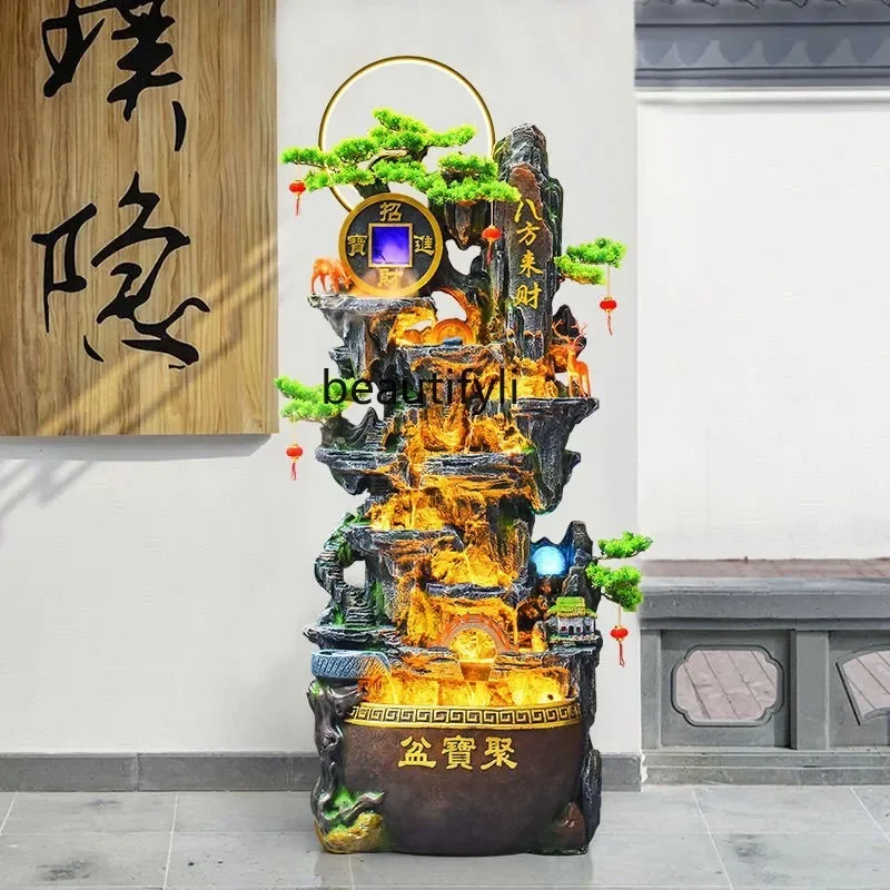 

Cy Rockery flowing water fountain circulation water landscape Fengshui wheel office decoration floor-standing ornaments