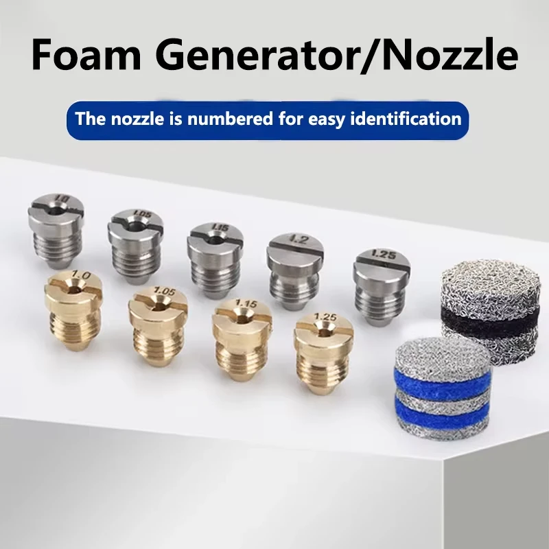 Pressure Washer Foam Cannon Orifice Nozzle Foam Maker Replacement Thread Nozzle Tip and Mesh Filter for Snow Foam Lance 3000 PSI