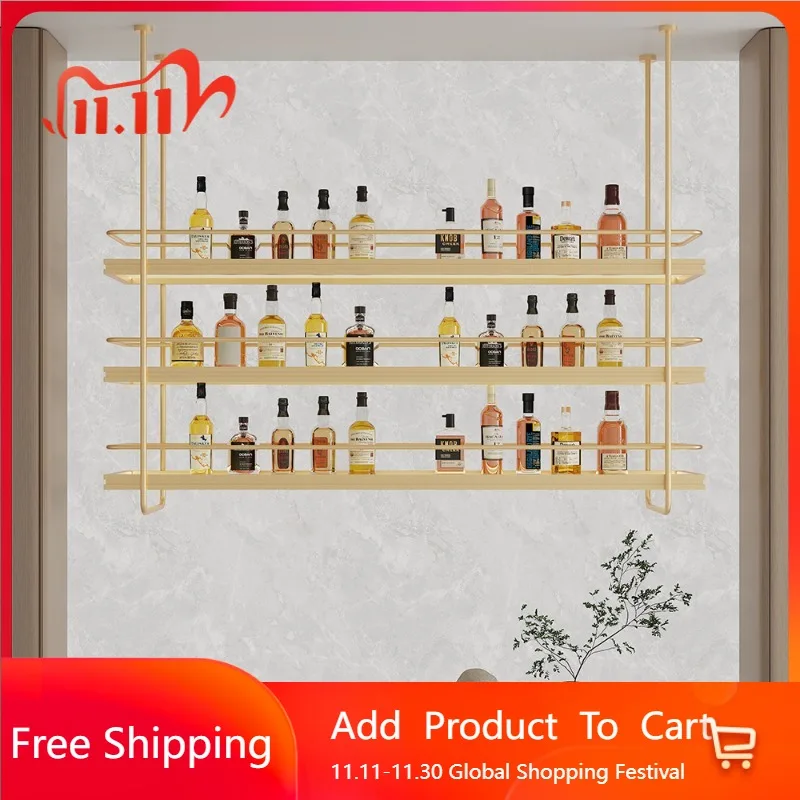 

Shelf Kitchen Bar Cabinet Wine Rack Standing Storage Buffet Drinks Bar Cabinet Wine Rack Rustic Metal Vitrina Drinks Furnitures