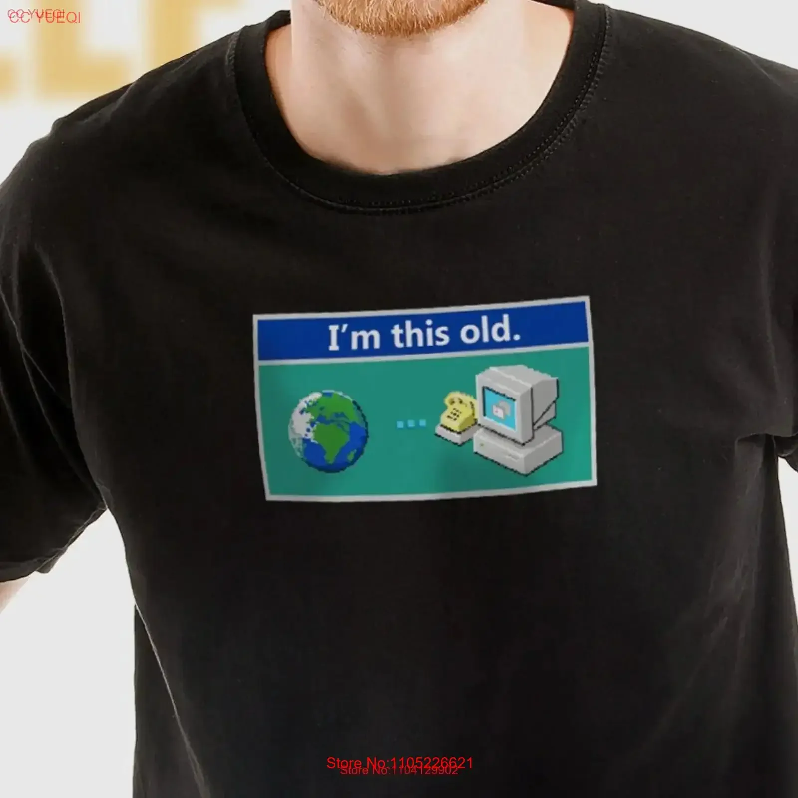 Retro Computing Dial Up Internet Geek T Shirt vintage Washed Stylish Soft Versatile Unisex homme Slightly designer clothes