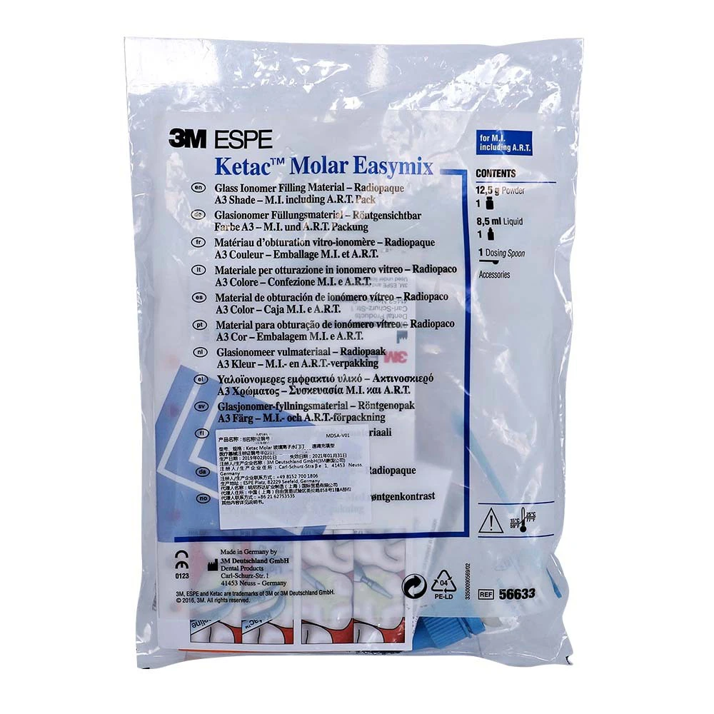 3M Ketac Molar Easymix Dental Permanent Filling Material Kit A3 Glassionomer High Strength Teeth Filler Dentist Clinical Product