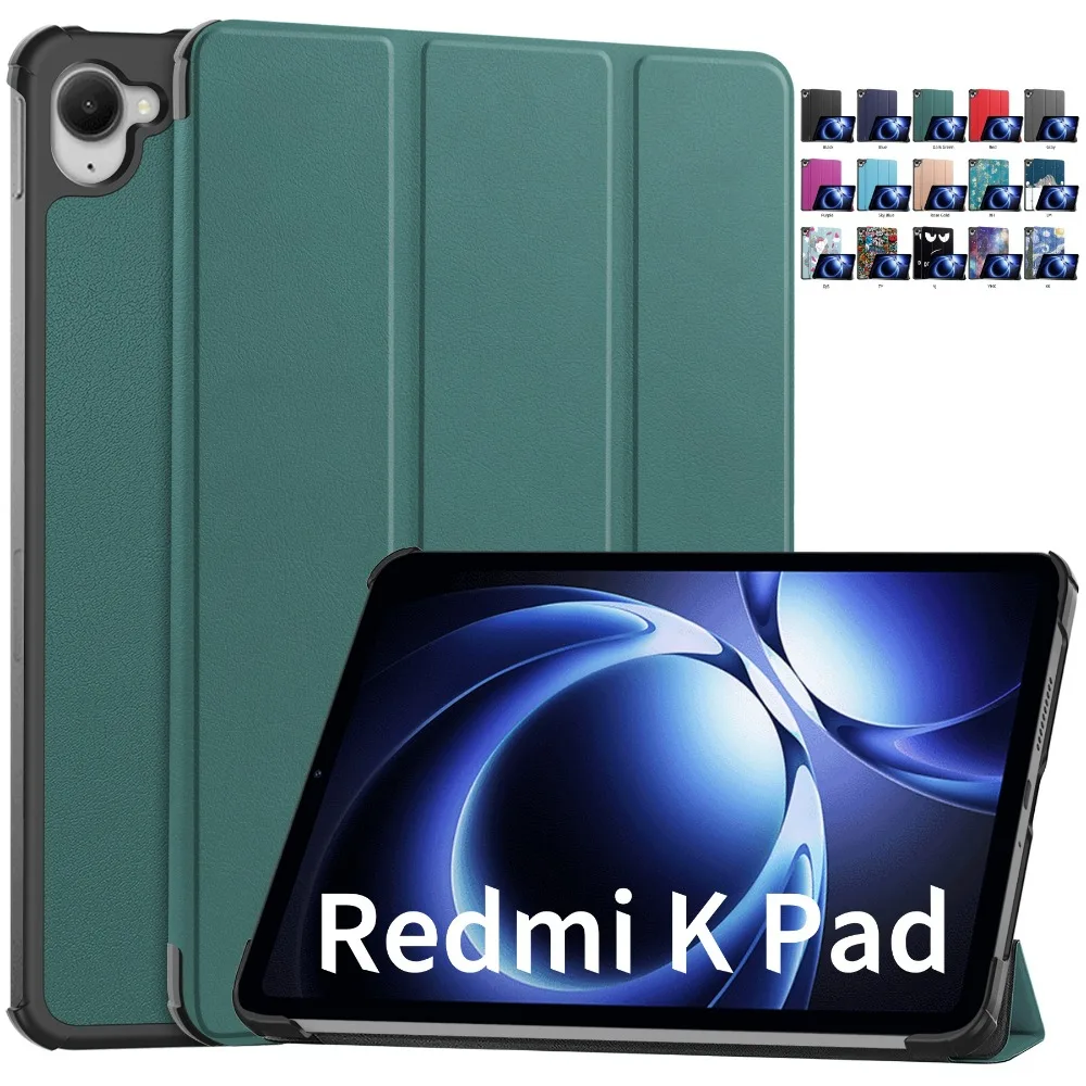 

Чехол Funda для Redmi K Pad 8,8, чехол 2025, магнитный трехскладной чехол-подставка из искусственной кожи для Xiaomi Redmi K Pad 2025, чехол для планшета