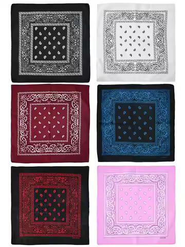 Headbands Cotton Print Bandana Head Scarf Headwraps Women Designer Headwear Double Sided Head Wrap Men Masks Face Hijab Scarves