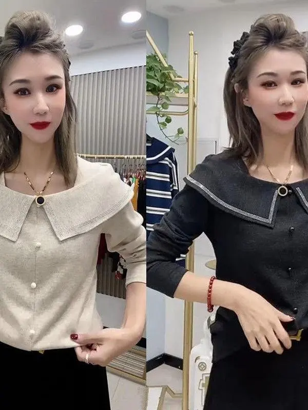 faionable-slimming-long-sve-t-irt-women's-commute-pure-color-ket-handkerchief-top-sli-agel-body-ape