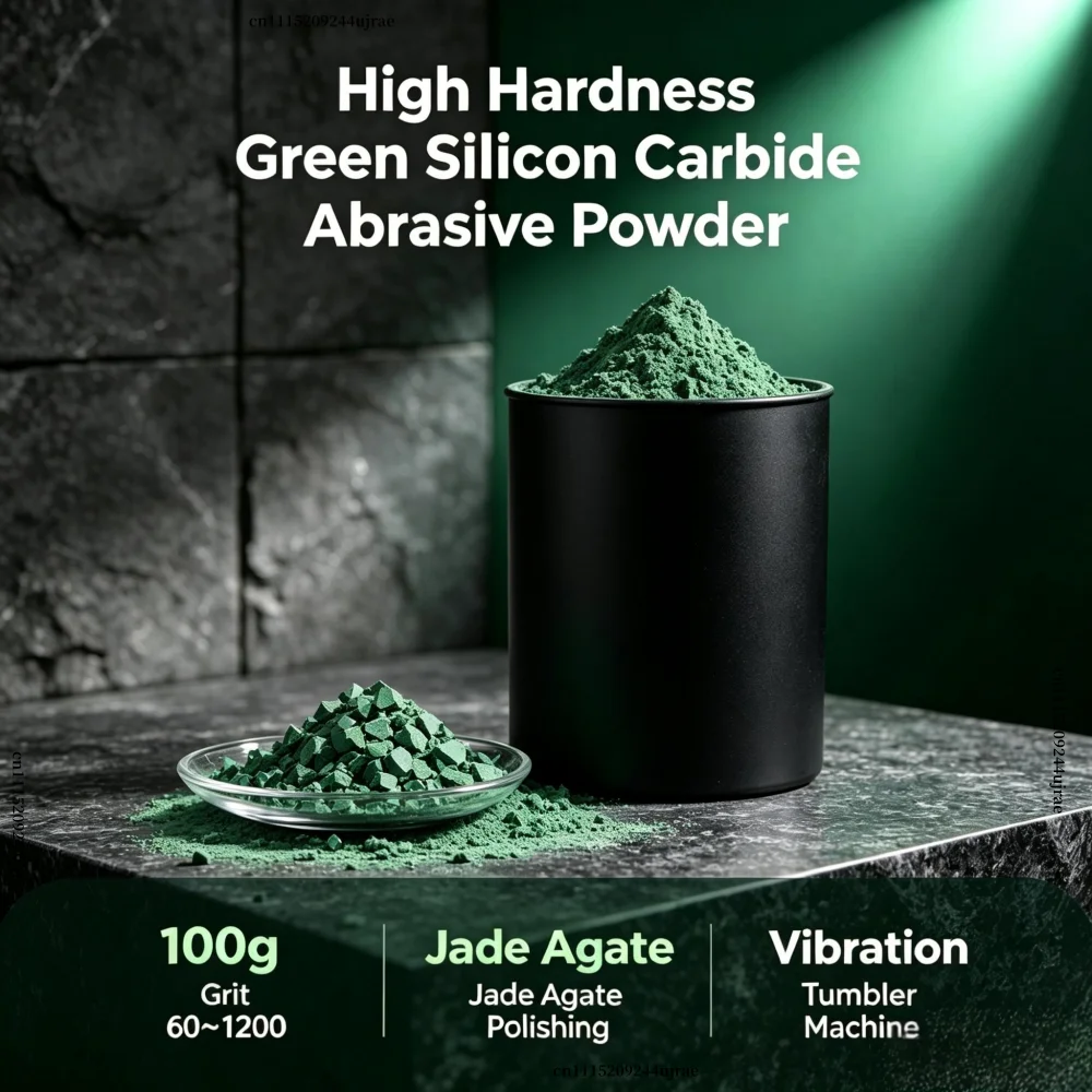 Grit 60~1200 High Hardness Green Silicon Carbide Abrasive Powder – Jade Agate Polishing For Vibration Tumbler Machine