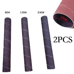 2PCS 4.5inch Sanding Drum Sleeves Sanding Paper Drum 80/150/240Grit Mixed Vibrating Spindle Sander Sleeves Polishing Tools