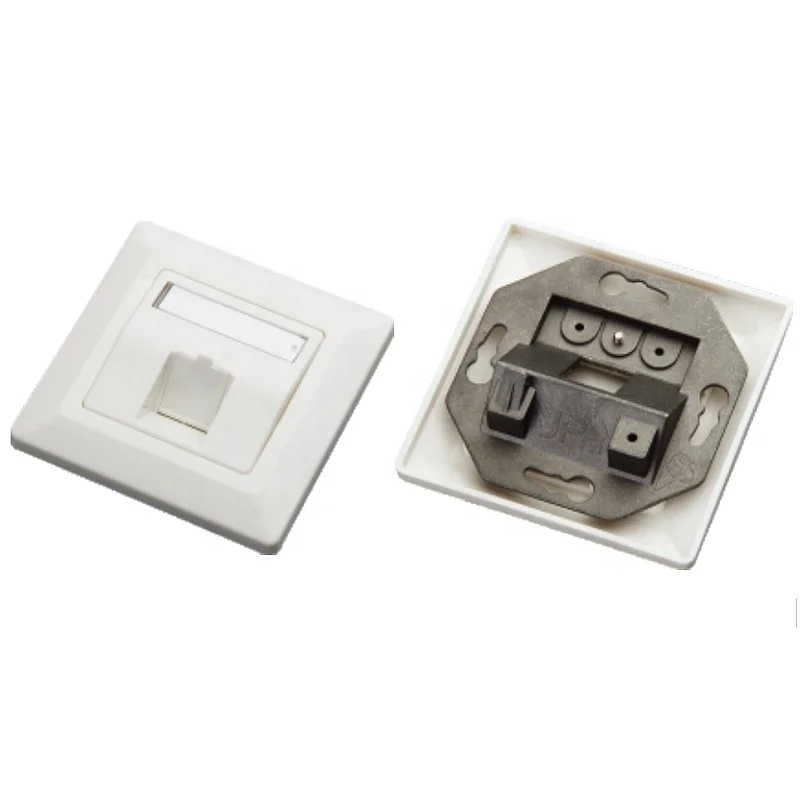 Linkywlan 80x80mm European Style German Type Wall Mount Faceplate Wallplate For RJ45 RJ11 Keystone Modules