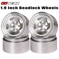 RC Rims Aluminum 1.9 Inch Beadlock RC Wheel Rim Set Wheel Hub 4PCS for 1:10 RC Crawler Axial SCX10 90046 RR10 Wraith TRX4 TRX-6