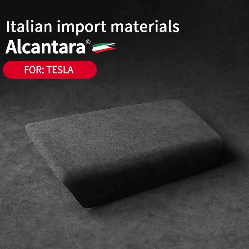 For Tesla Model 3, Model Y 2018 2019 2020 2021 2022 Alcantara Central  Armrest Lid Cover Sheath Shell Black