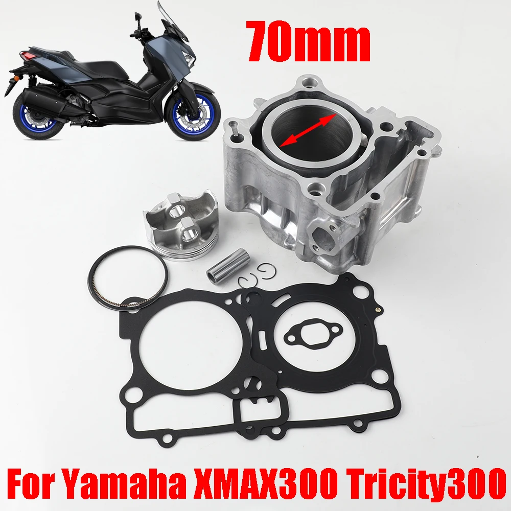 For Yamaha XMAX 300 250 X-MAX XMAX300 Tricity 300 B74-E1311-00 Motorcycle 70mm Bore Engine Cylinder Piston Pin Ring Gasket Kit