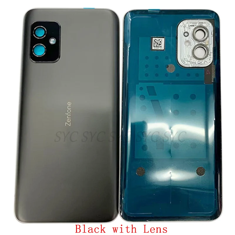 Back Cover Rear Door Case Housing For Asus Zenfone 8 ZS590KS Battery Cover with Logo Repair Parts