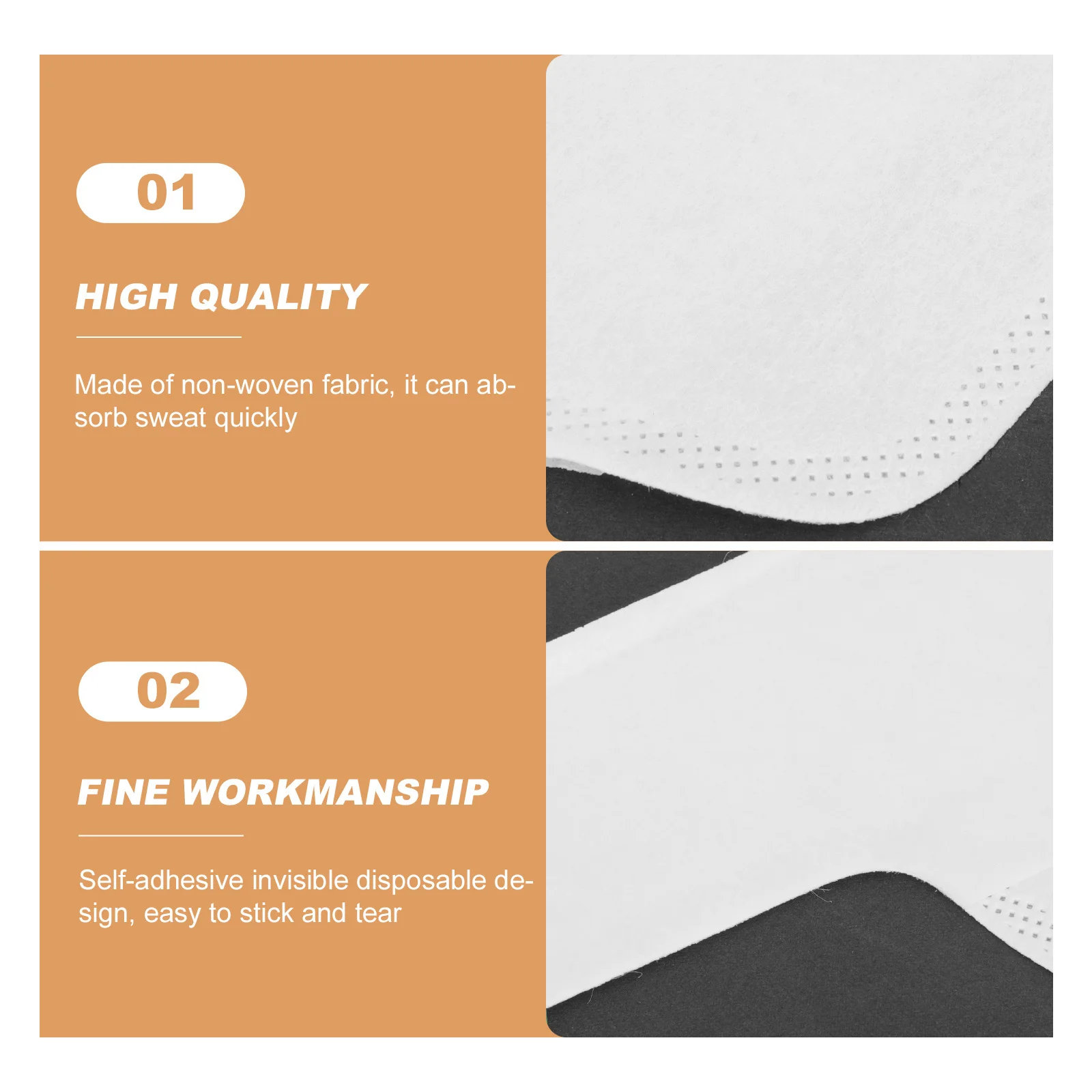 

30Pcs Disposable Collar Sweat Pads Absorb Sweat Stickers for Shirts Hats T-Shirts Firmly Fitted Hat Sticker Collar Inner Sticker