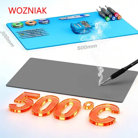 RELIFE RL-004DS Heat-Resistant Anti-Static Large Silicone Soldering Pad for Hot Air Gun Soldering Station Repair Working Mat