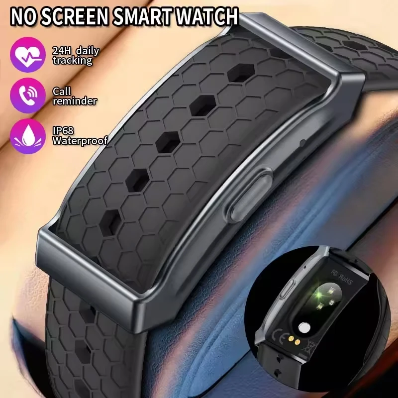 

2026Новый Смарт-Браслет без экрана Монитор сердечного ритма и здоровья Наручные часы Спорт на открытом воздухе Фитнес-трекер Смарт-часы для мужчин и женщин