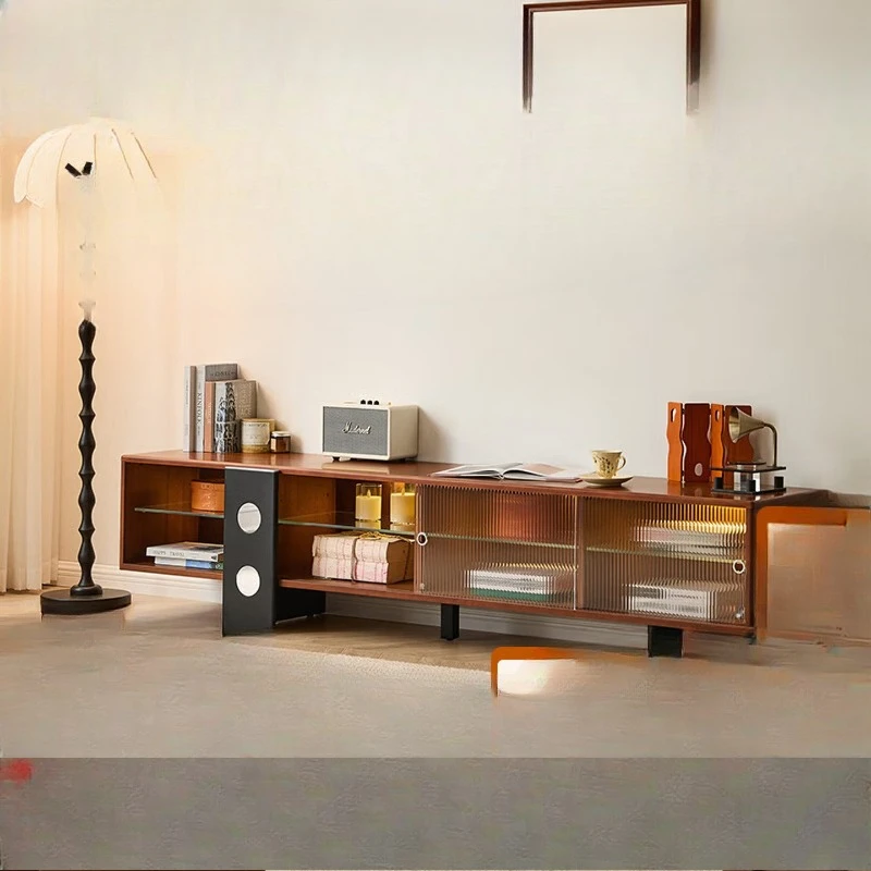 

Solid wood TV cabinet, medieval living room small apartment retro locker