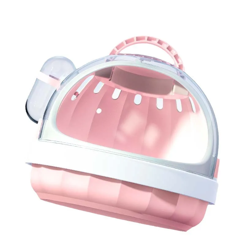 

Portable Hamster Cage Carry Handle Small Pet Travel Cage Breathable Push Lock Anti Escape Perfect forHamsters Sugar Gliders Degu