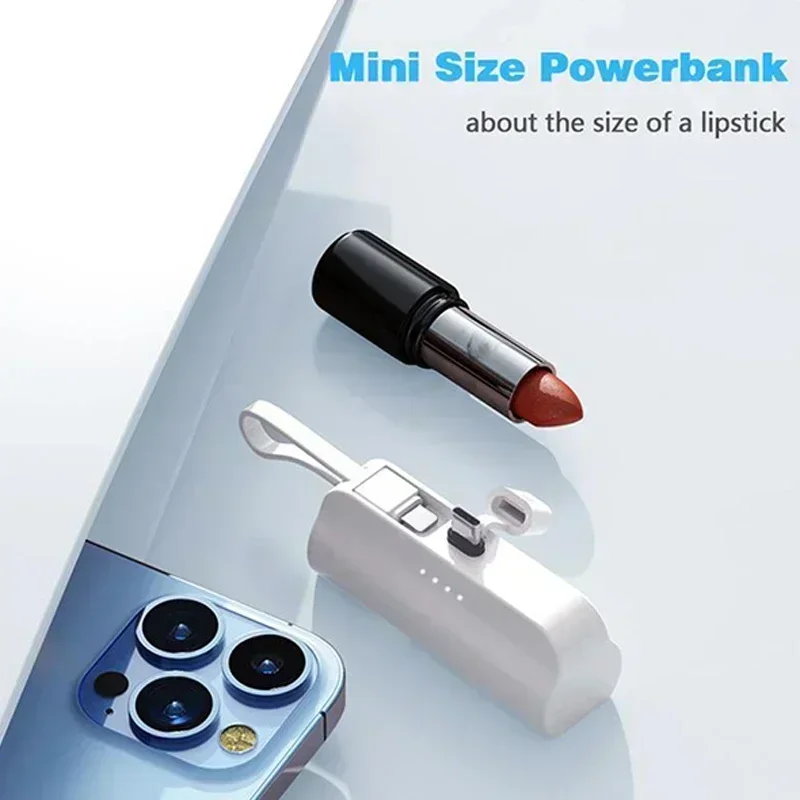 Mini batterie externe portable Plug Play, 10000mAh, type C, chargeur rapide et efficace pour iPhone 14, 15 Pro Max