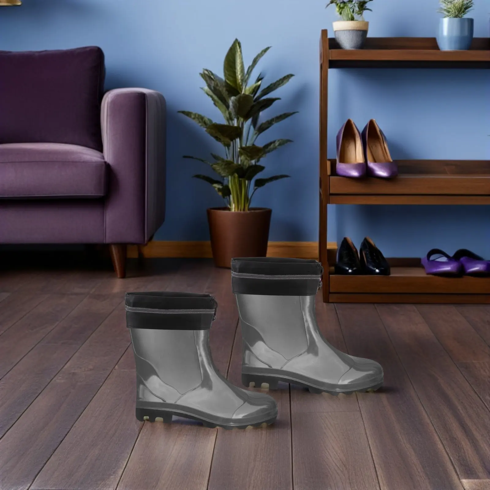 

1 пара теплых хлопковых носков высотой 16 см, съемные зимние вкладыши для ботинок, улучшенная посадка для сапог от дождя, мужские и женские зимние носки для сапог от дождя