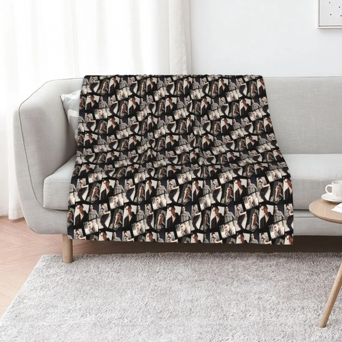 Hero Fiennes Tiffin Collage Throw Blanket Cozy Sofa Blanket for TV Watching Napping