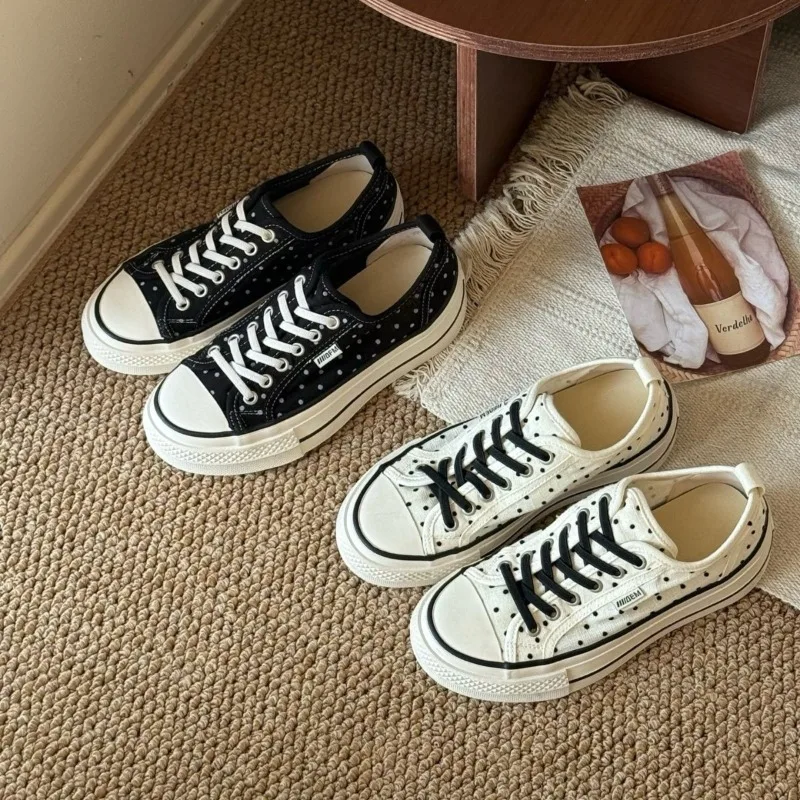 

Fashion Women Shoes New Korean Version Canvas Casual Shoes for Woman Exquisite Lace Chunky Sneakers Designer Shoes Zapatos Mujer